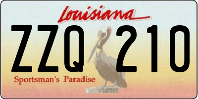 LA license plate ZZQ210