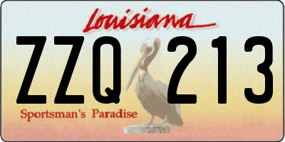 LA license plate ZZQ213