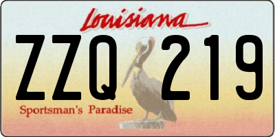 LA license plate ZZQ219