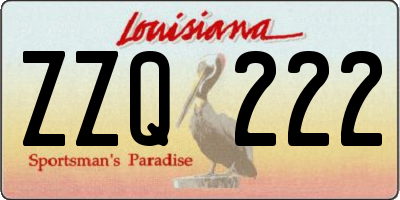 LA license plate ZZQ222