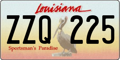 LA license plate ZZQ225