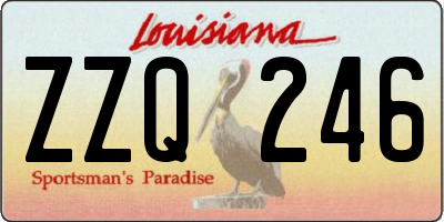 LA license plate ZZQ246