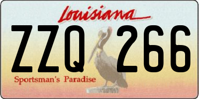 LA license plate ZZQ266