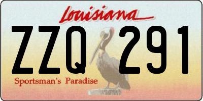 LA license plate ZZQ291