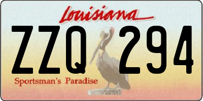 LA license plate ZZQ294