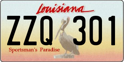 LA license plate ZZQ301