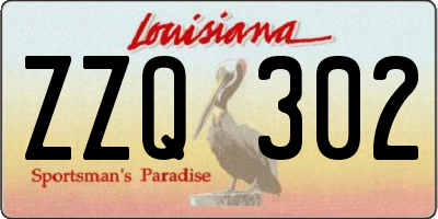 LA license plate ZZQ302