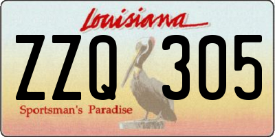 LA license plate ZZQ305