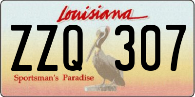 LA license plate ZZQ307
