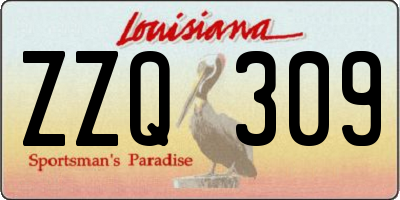 LA license plate ZZQ309