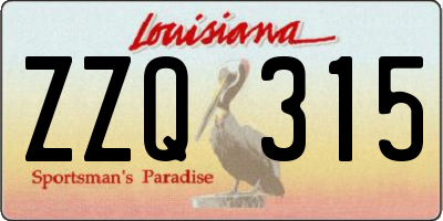 LA license plate ZZQ315
