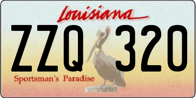 LA license plate ZZQ320