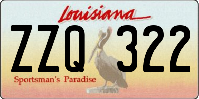 LA license plate ZZQ322