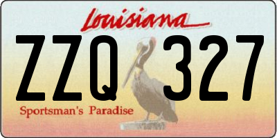 LA license plate ZZQ327