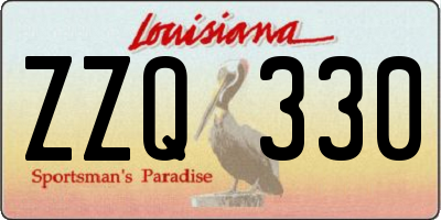 LA license plate ZZQ330