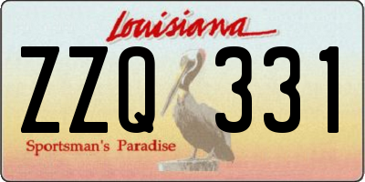 LA license plate ZZQ331