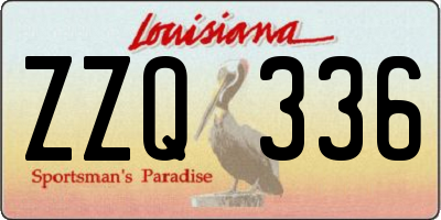 LA license plate ZZQ336