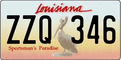 LA license plate ZZQ346