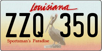 LA license plate ZZQ350