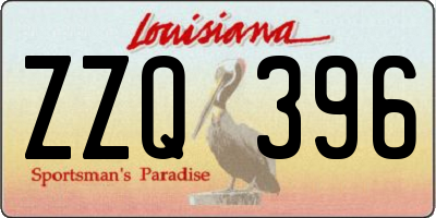 LA license plate ZZQ396