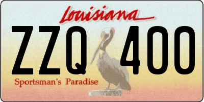 LA license plate ZZQ400