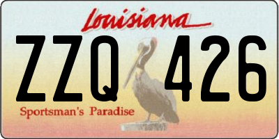LA license plate ZZQ426
