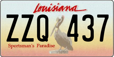 LA license plate ZZQ437