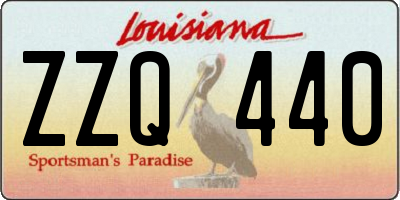 LA license plate ZZQ440