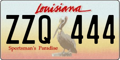 LA license plate ZZQ444