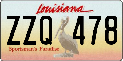LA license plate ZZQ478