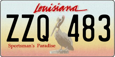LA license plate ZZQ483