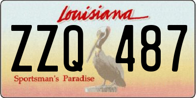 LA license plate ZZQ487