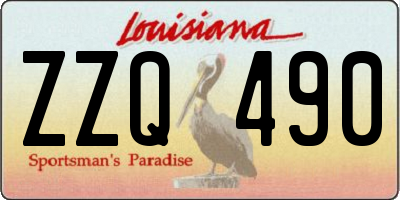 LA license plate ZZQ490