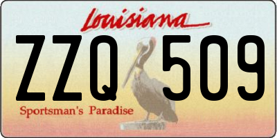 LA license plate ZZQ509