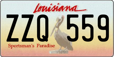 LA license plate ZZQ559