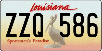 LA license plate ZZQ586