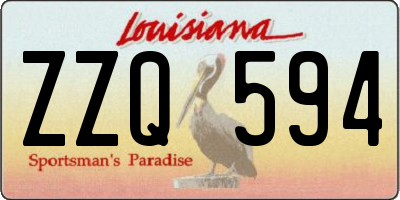 LA license plate ZZQ594