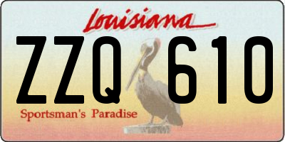 LA license plate ZZQ610