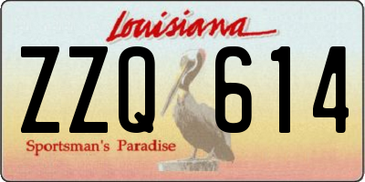 LA license plate ZZQ614