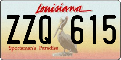 LA license plate ZZQ615