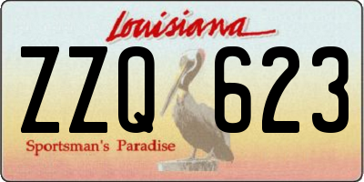 LA license plate ZZQ623