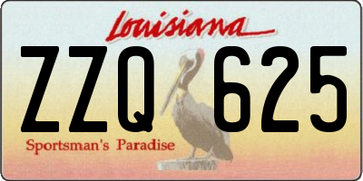 LA license plate ZZQ625