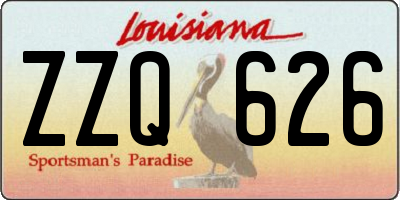 LA license plate ZZQ626