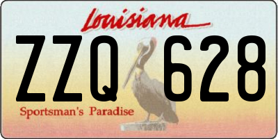 LA license plate ZZQ628