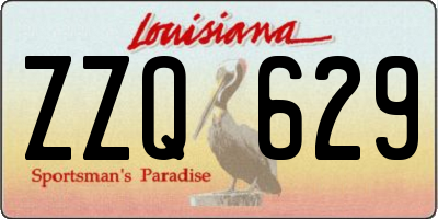 LA license plate ZZQ629