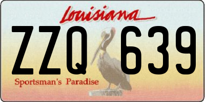 LA license plate ZZQ639