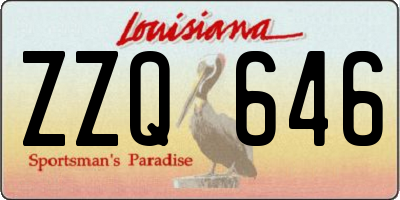 LA license plate ZZQ646