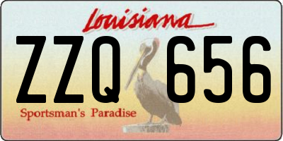 LA license plate ZZQ656