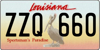 LA license plate ZZQ660
