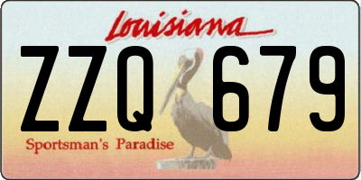 LA license plate ZZQ679